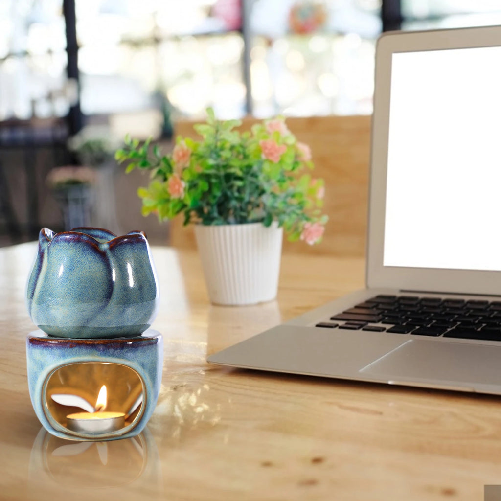 Aromatherapy Tulip Shaped Ceramic Incense Burner