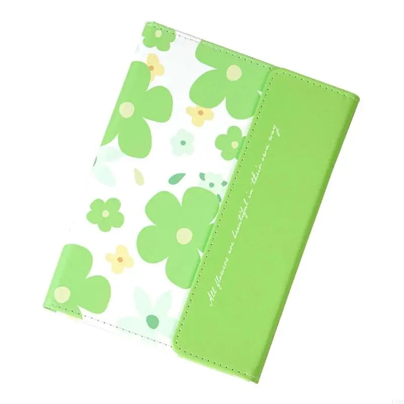 Floral PU Leather Notebook | 100-Page Lined Journal with Triple-Fold Closure