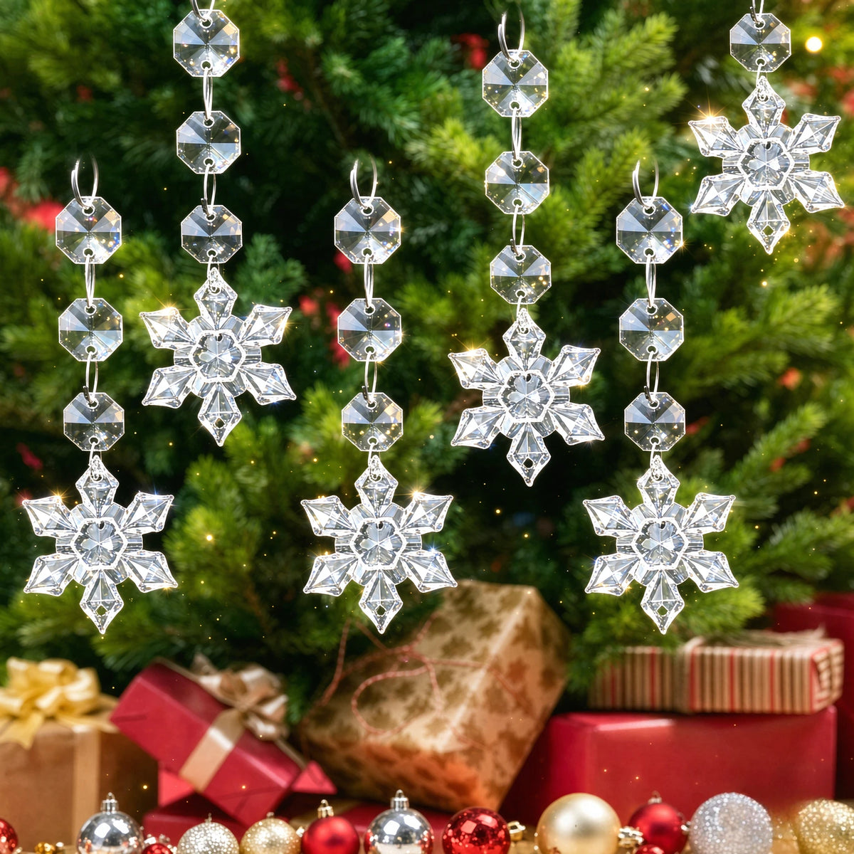 Winter Acrylic Snowflake Ornaments | Sets of 10, 20 or 30