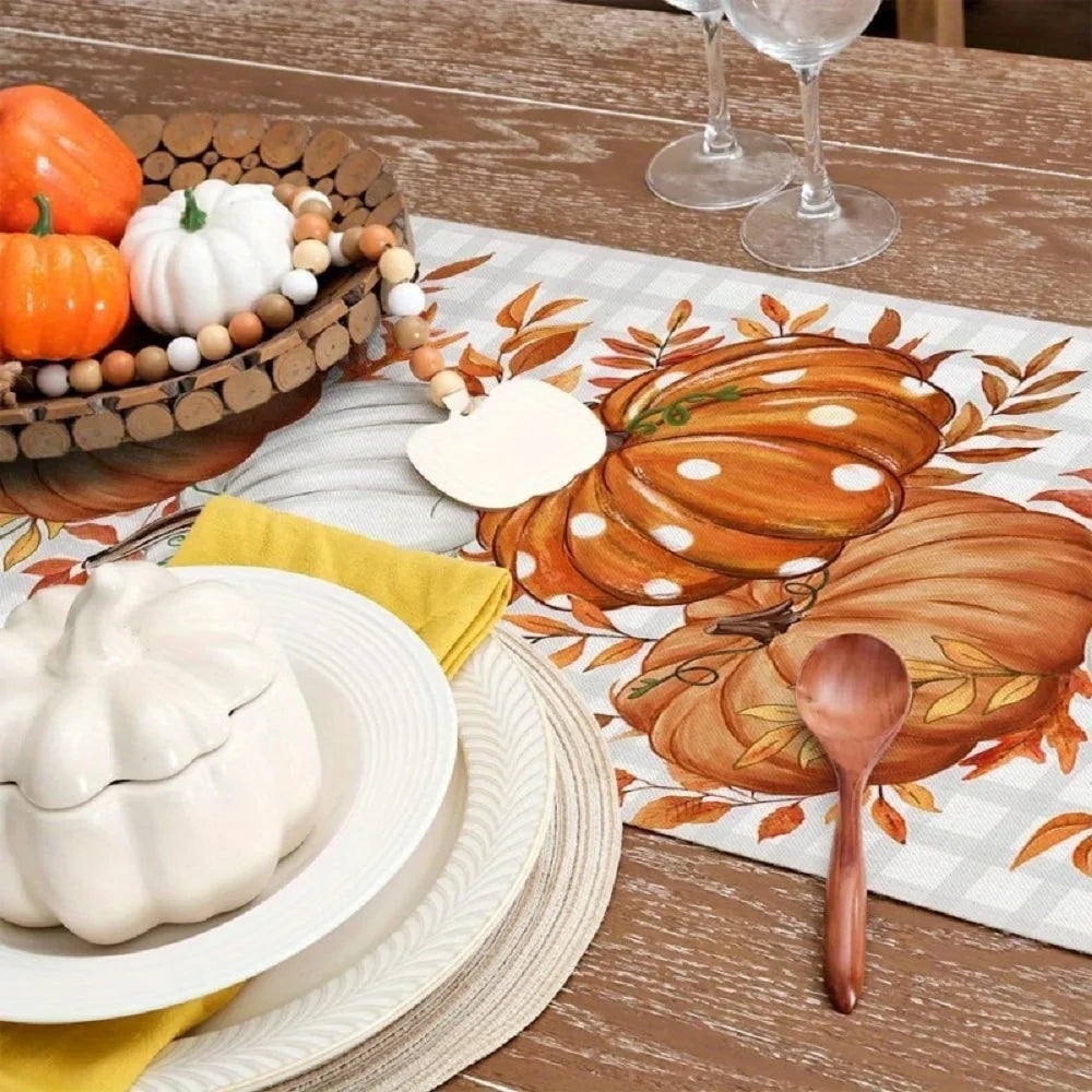 Polka Dot Pumpkin Table Runner | A Little Autumn Cheer