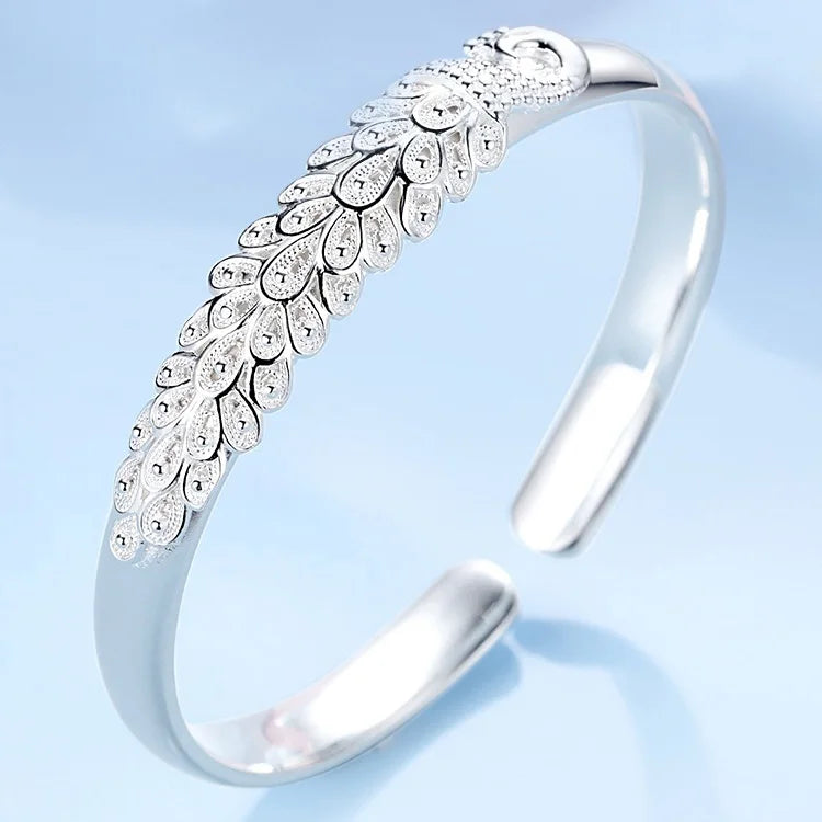 925 Sterling Silver Elegant Peacock Bracelet
