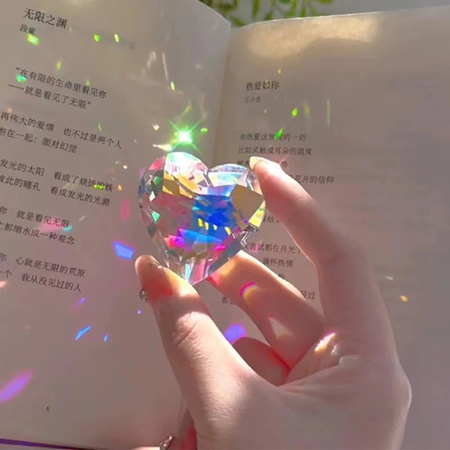 Rainbow Crystal Prism Suncatcher for Window — Boho Home Decor