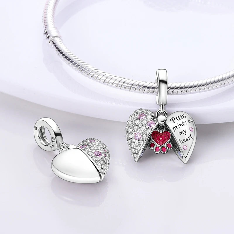 925 Sterling Silver Charm Pendant | Hearts, Bows, Butterflies & More