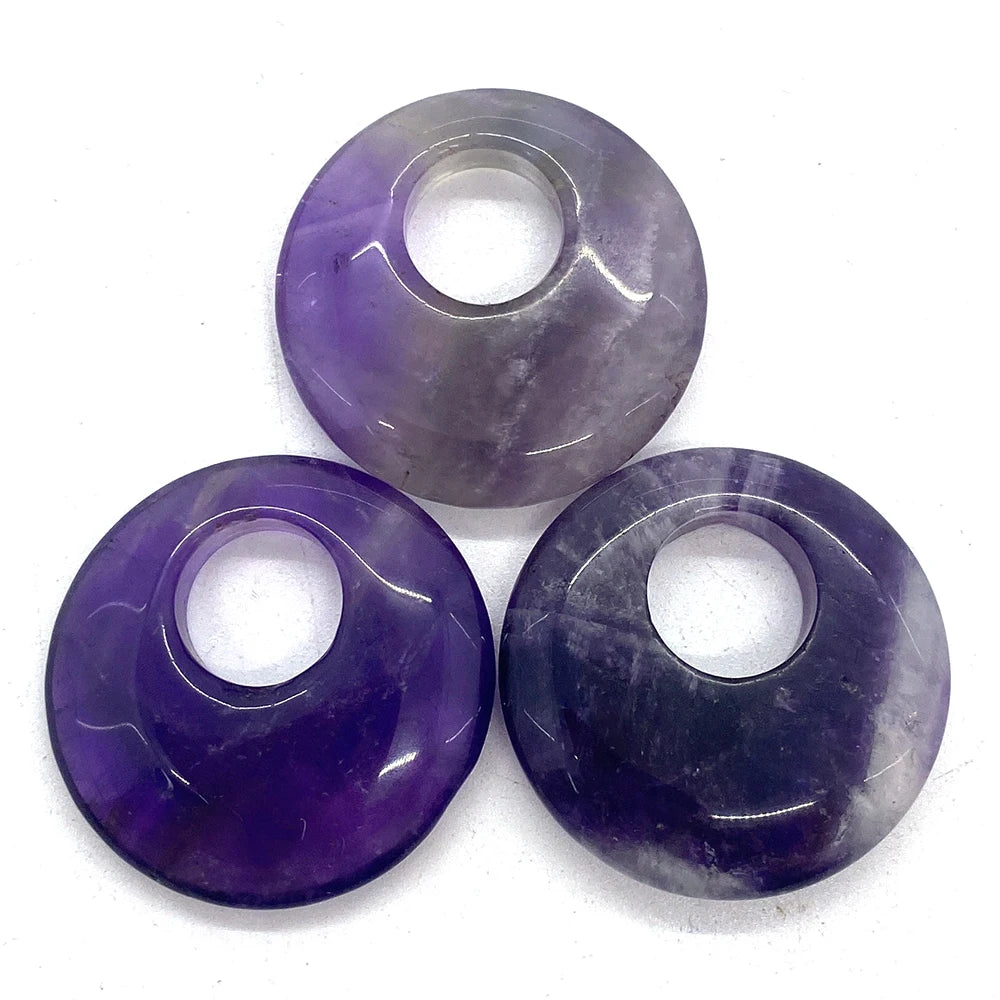 Crystal Light Energy Pendant Trio — White Quartz, Rose Quartz & Amethyst