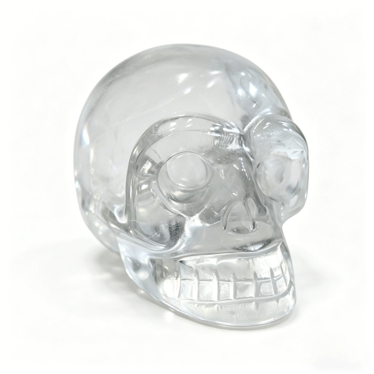 Natural Crystal Skull Figurine | 2" Carved Healing Stone | Halloween & Meditation Decor