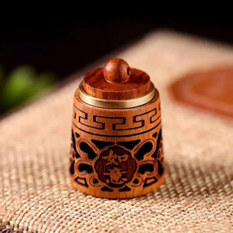 Hollow Carved Wood Aromatherapy Diffuser | Boho Fragrance Decoration