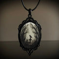 Gothic Crow, Cross & Witch Pendant Necklace