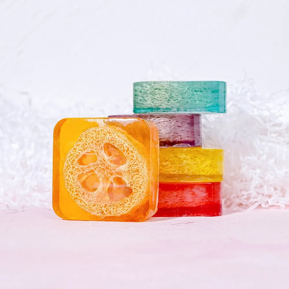 Organic Lavender Oil Loofah Soap Bar
