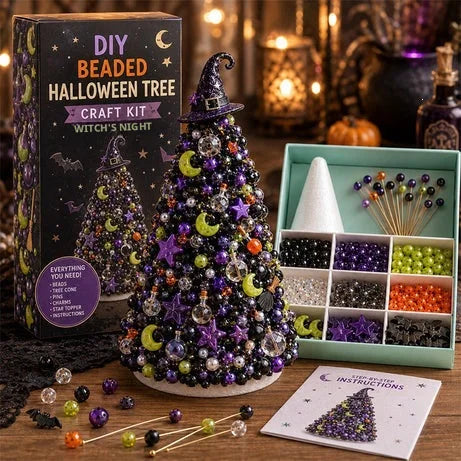 DIY Beaded Holiday Tree Kit | Christmas & Halloween Styles