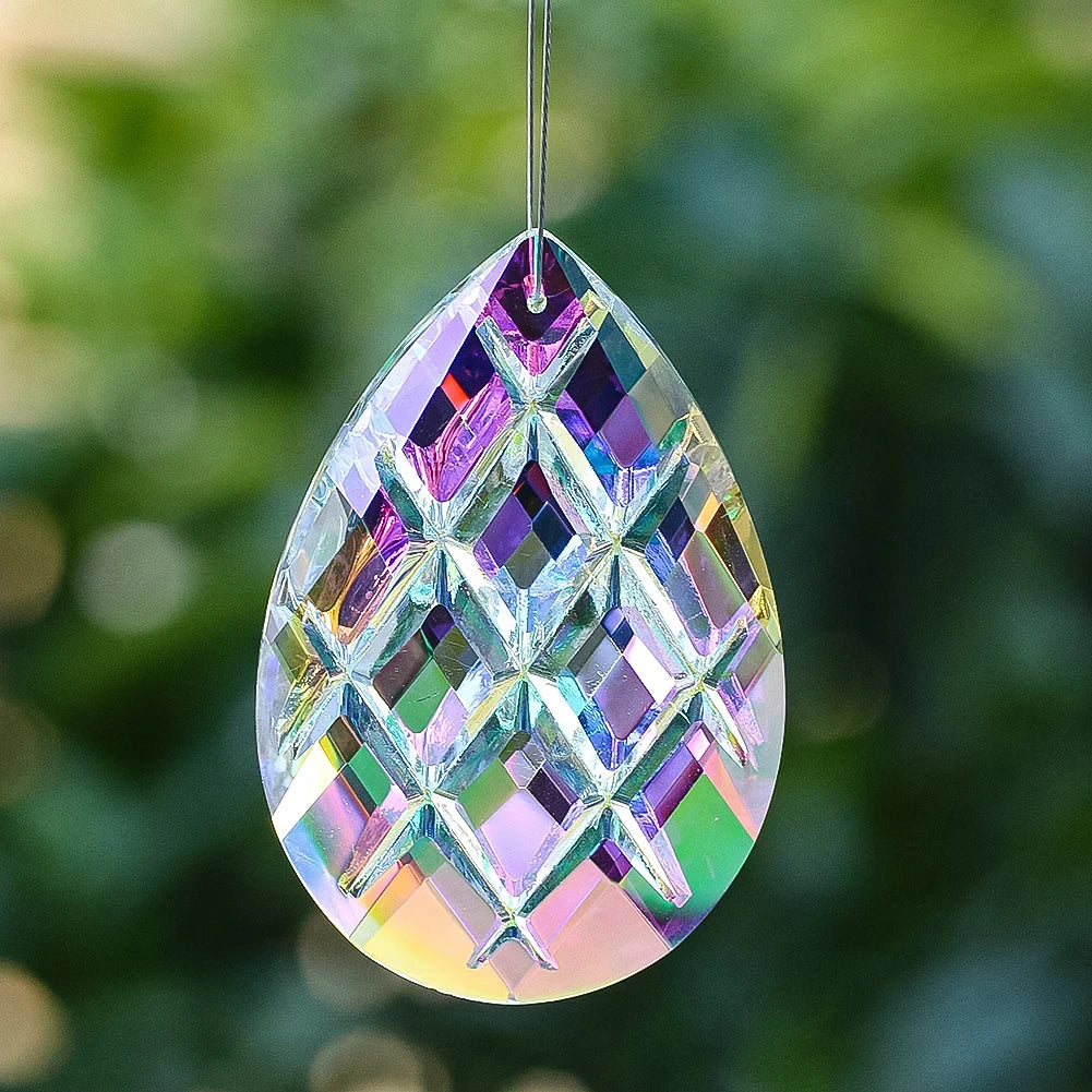 Crystal Glass Waterdrop Suncatcher Prism Pendant
