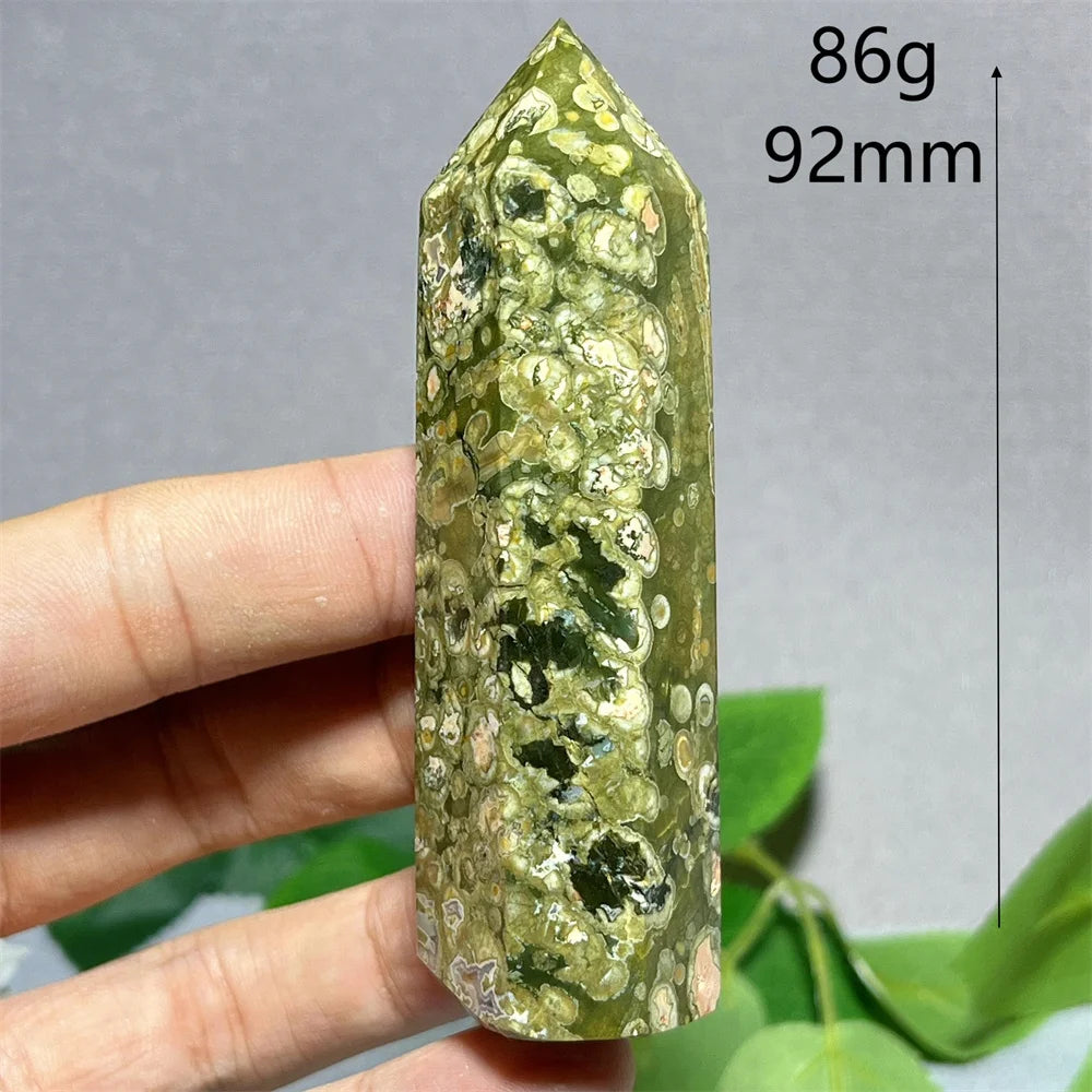 Natural Rainforest Crystal Tower — Flashy Quartz Mineral Wand for Reiki & Feng Shui