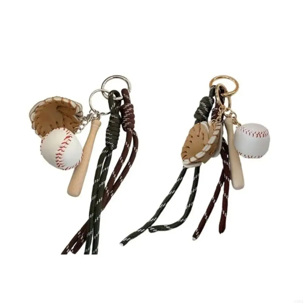 Baseball Braid Rope Bag Charm – Miu Style Woven Nylon Pendant