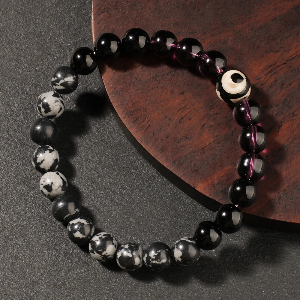 Protective Eye Stone Bead Bracelet | Symbolic Good Luck Charm