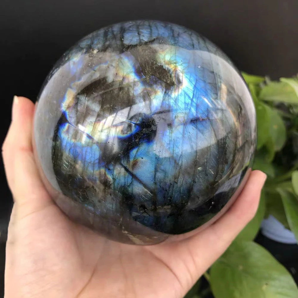 Natural Labradorite Crystal Sphere | Mystic Flash · Intuition, Protection & Magic