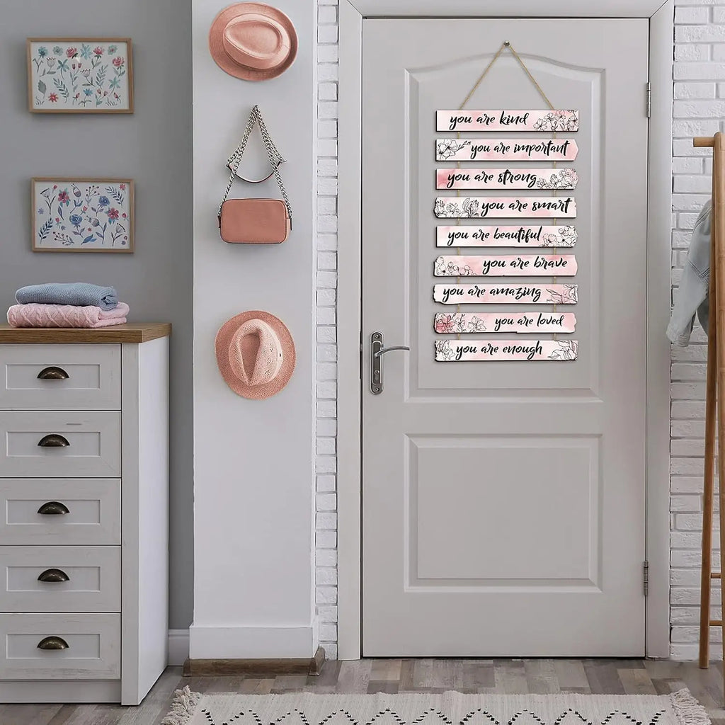 "You Are Amazing" Floral Wooden Wall Sign | Inspirational Home Decor