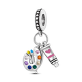 925 Sterling Silver Charm Holder Set – Bag Charm & Key Ring for DIY Jewelry