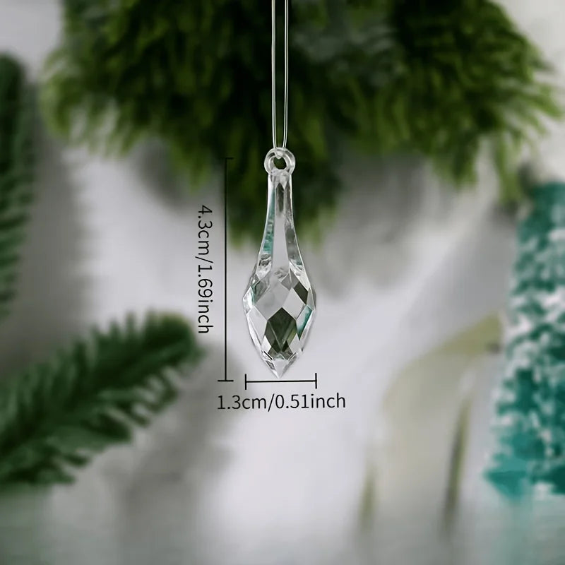Clear Acrylic Icicle Drop Ornaments | Christmas & DIY Decor