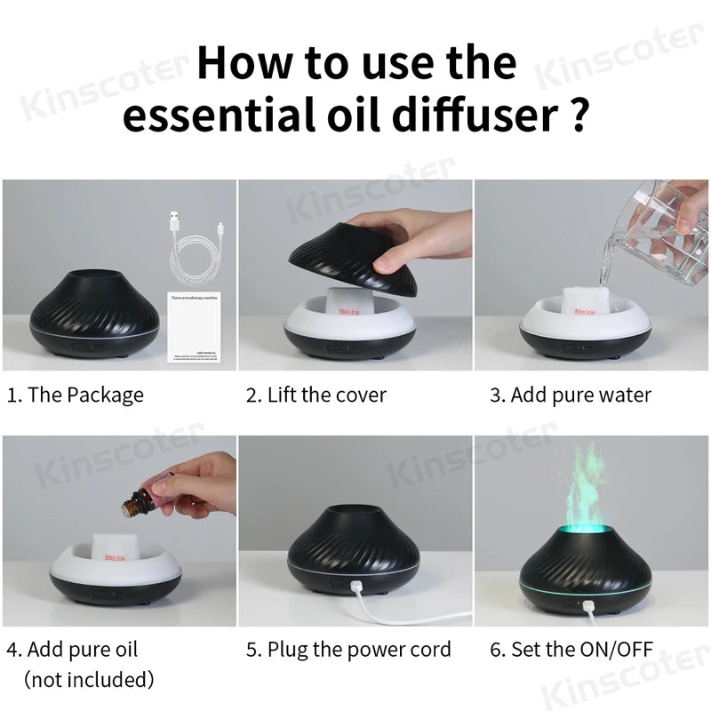 Volcanic Aroma Diffuser Essential Oil Lamp Night Light