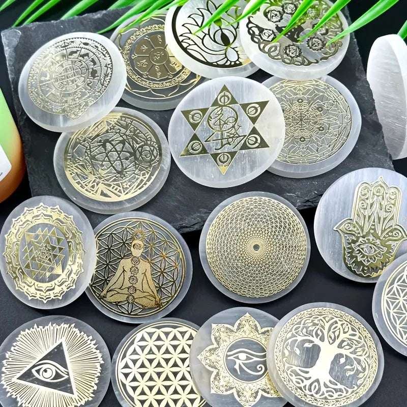 Natural Crystal Selenite Charging Plate