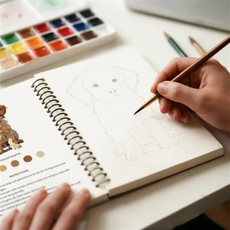 Beginner Watercolor Workbook | 8 Nature & Seasonal Themes