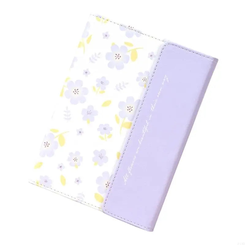 Floral PU Leather Notebook | 100-Page Lined Journal with Triple-Fold Closure