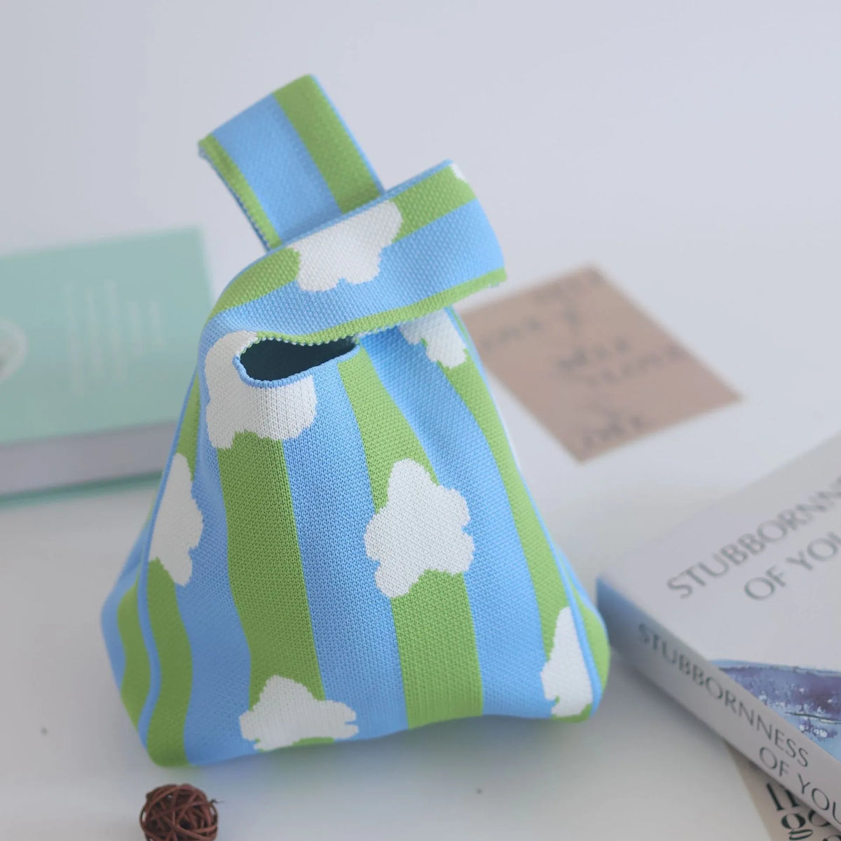 Knitted Foldover Wristlet Bag | Soft Casual Tote