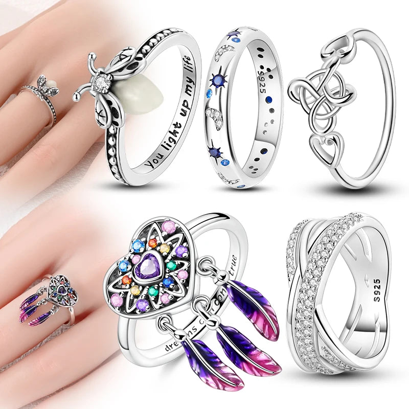 Collection of 925 Sterling Silver Rings