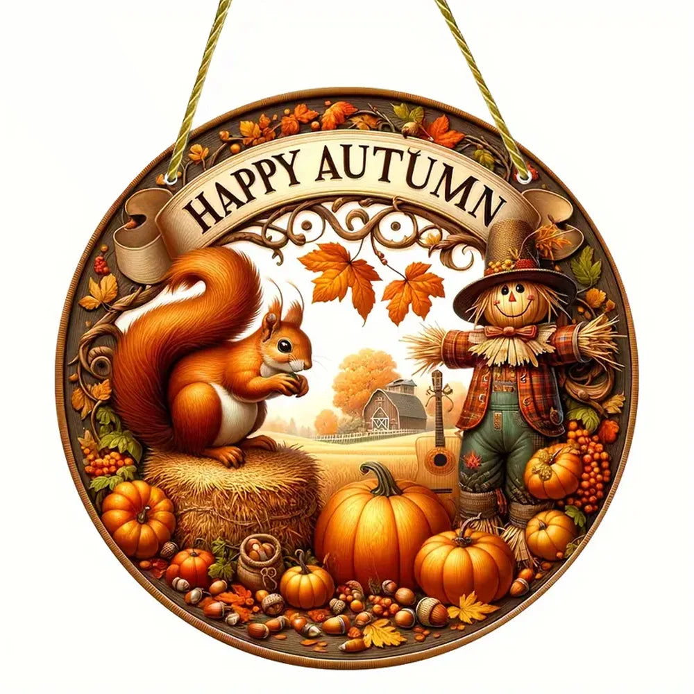 Fall Pumpkin Acrylic Suncatcher — Colorful Window Hanging for Autumn & Halloween Décor