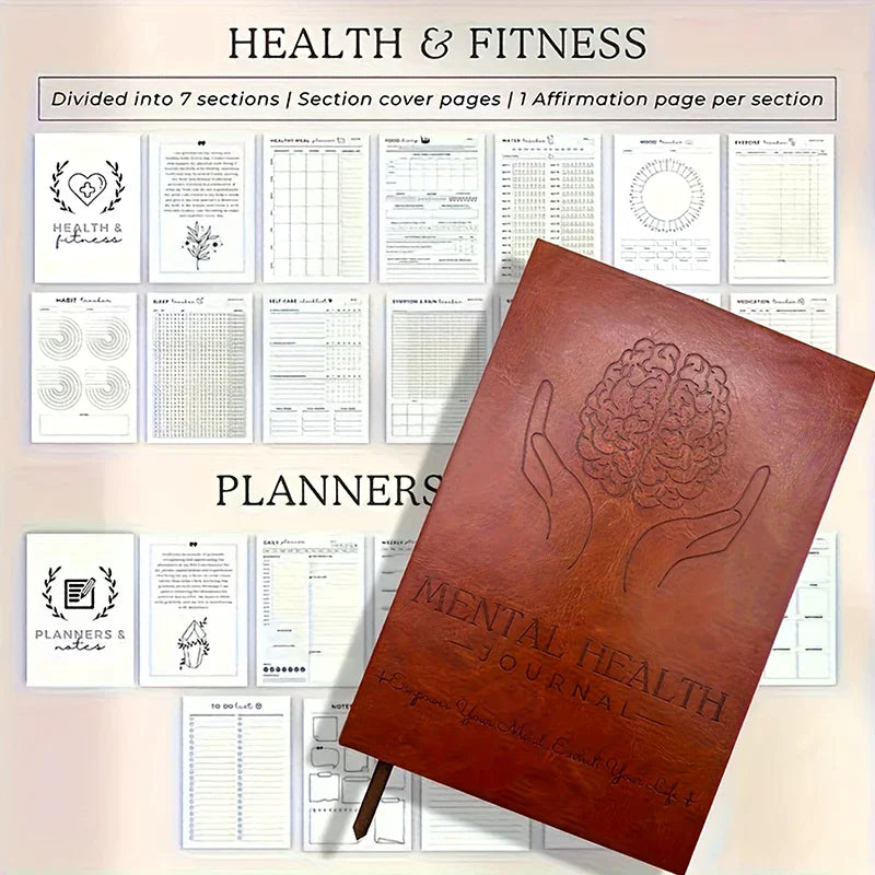 Mental Health & Anxiety Journal | Guided Mood Tracker & ADHD Planner