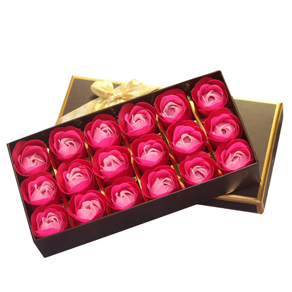 Rose Petal Soap Gift Box — 18 Scented Soaps