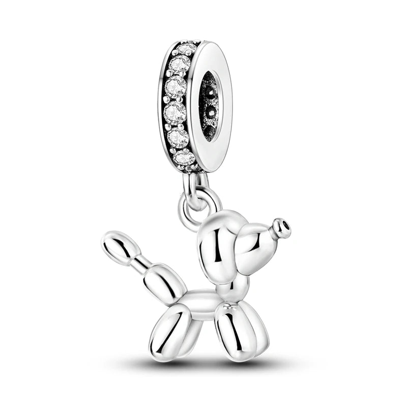 925 Sterling Silver Animal & Floral Charms for Bracelets – Cat, Sunflower & More