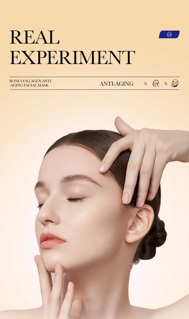 Collagen Anti-Wrinkle Face Sheet Mask – 10pcs | Moisturizing & Brightening