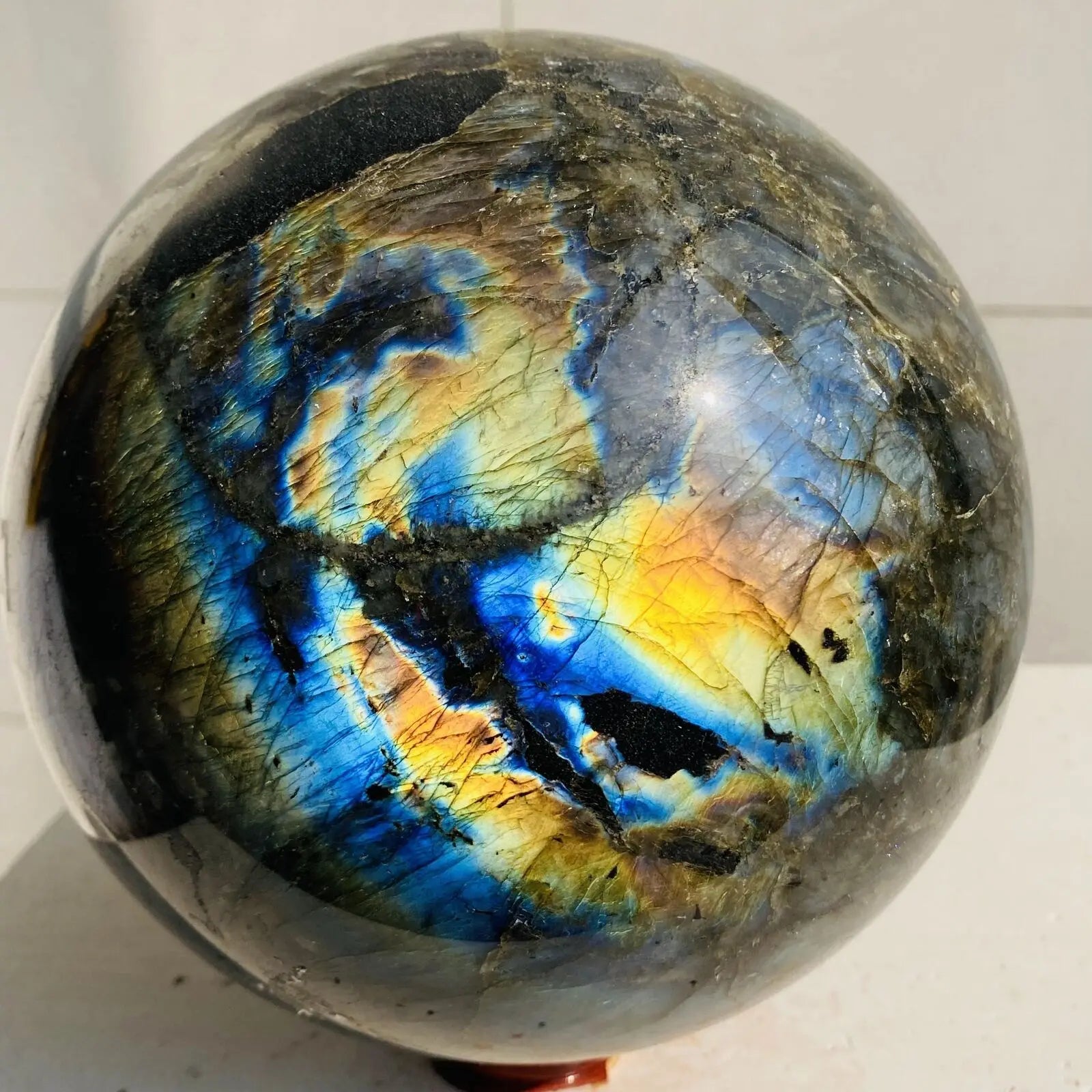 Natural Labradorite Crystal Sphere — Rainbow Healing Ball