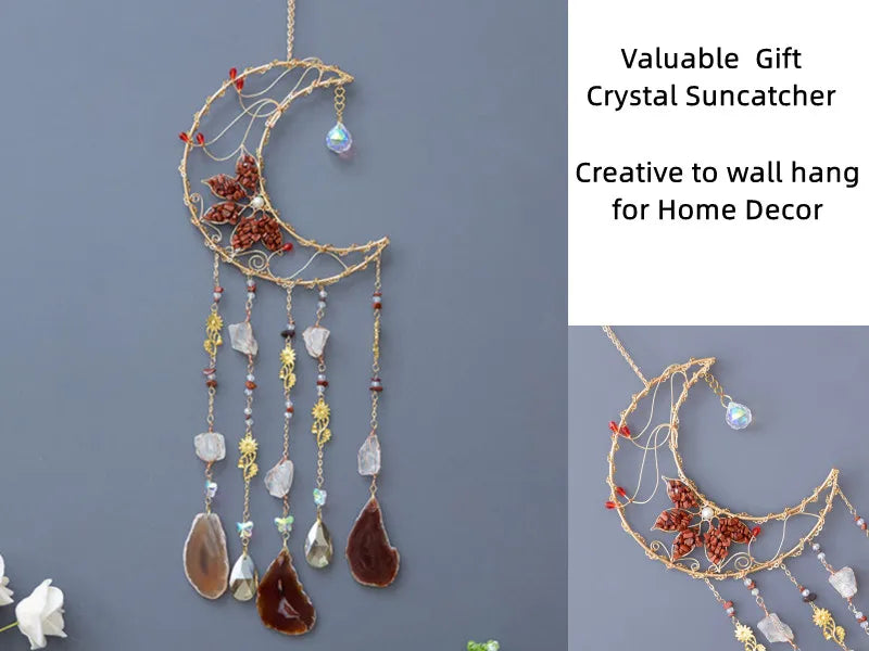 7 Chakra Crystal Tree of Life Hanging — Natural Gemstone Suncatcher