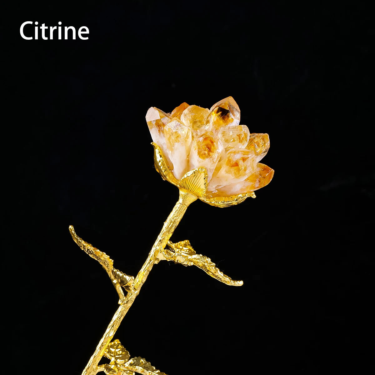 Natural Crystal Rose Cluster Flower Tree — Home Décor Gift Ornament