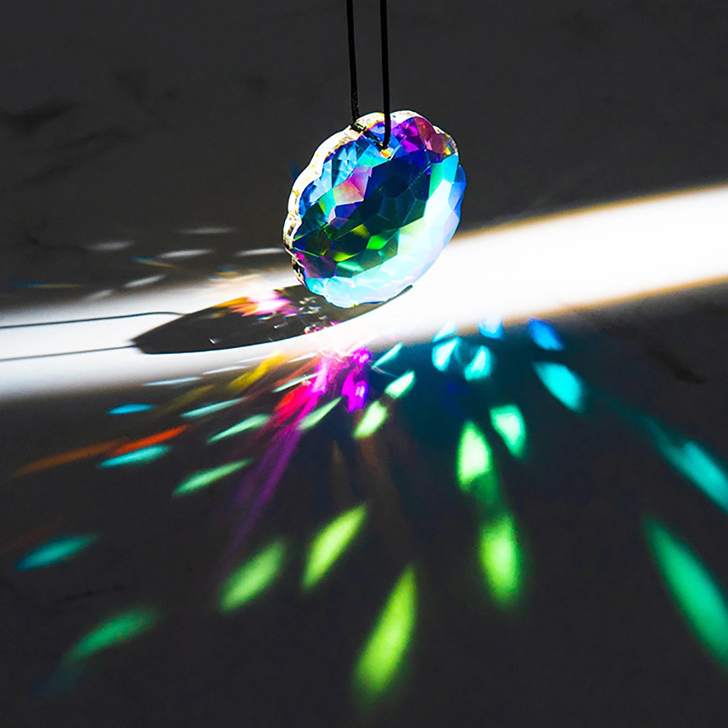 Rainbow Crystal Prism Suncatcher for Window — Boho Home Decor