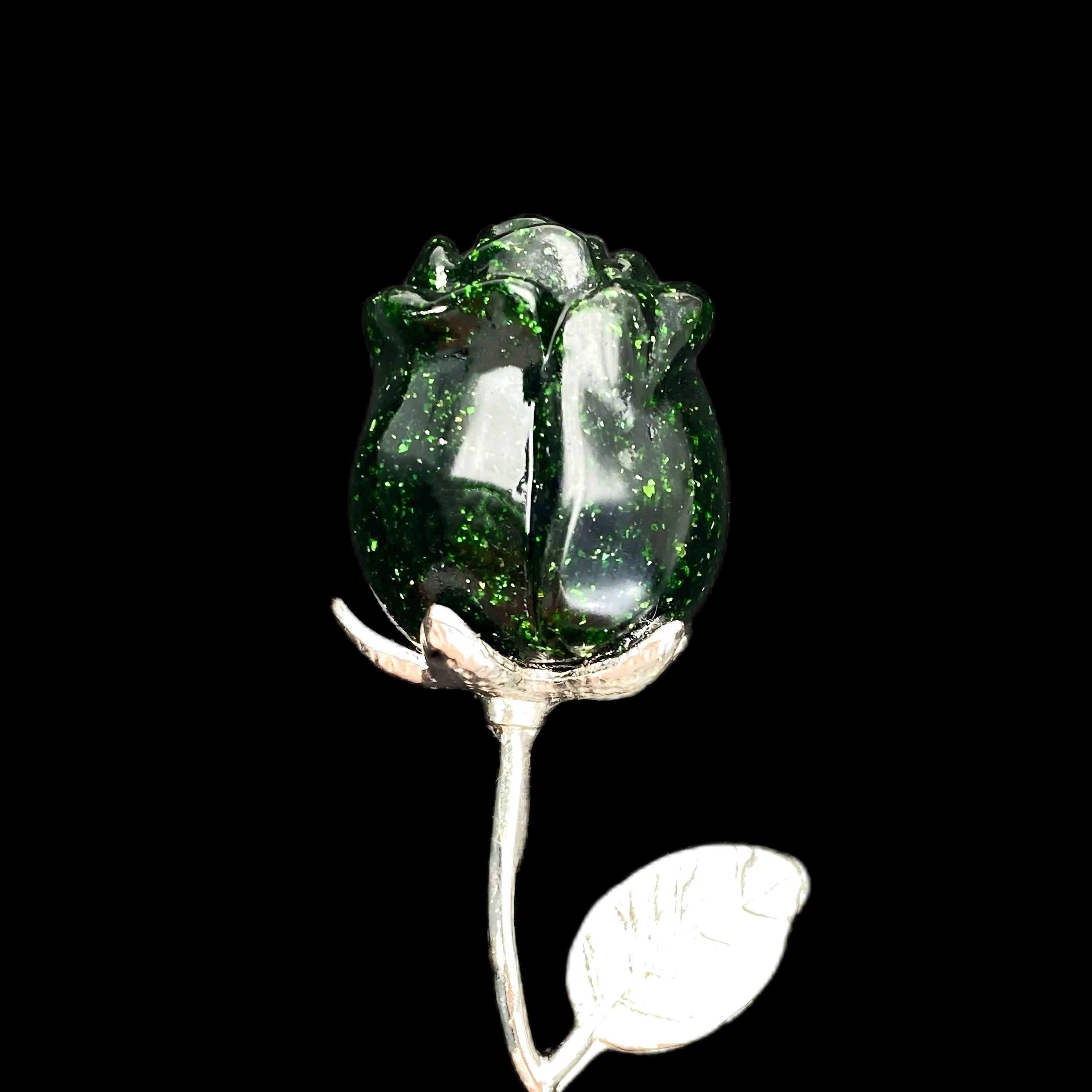 Crystal Carved Rose Flower — Natural Gemstone Rose Gift