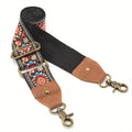 Boho Embroidered Wide Nylon Bag Strap