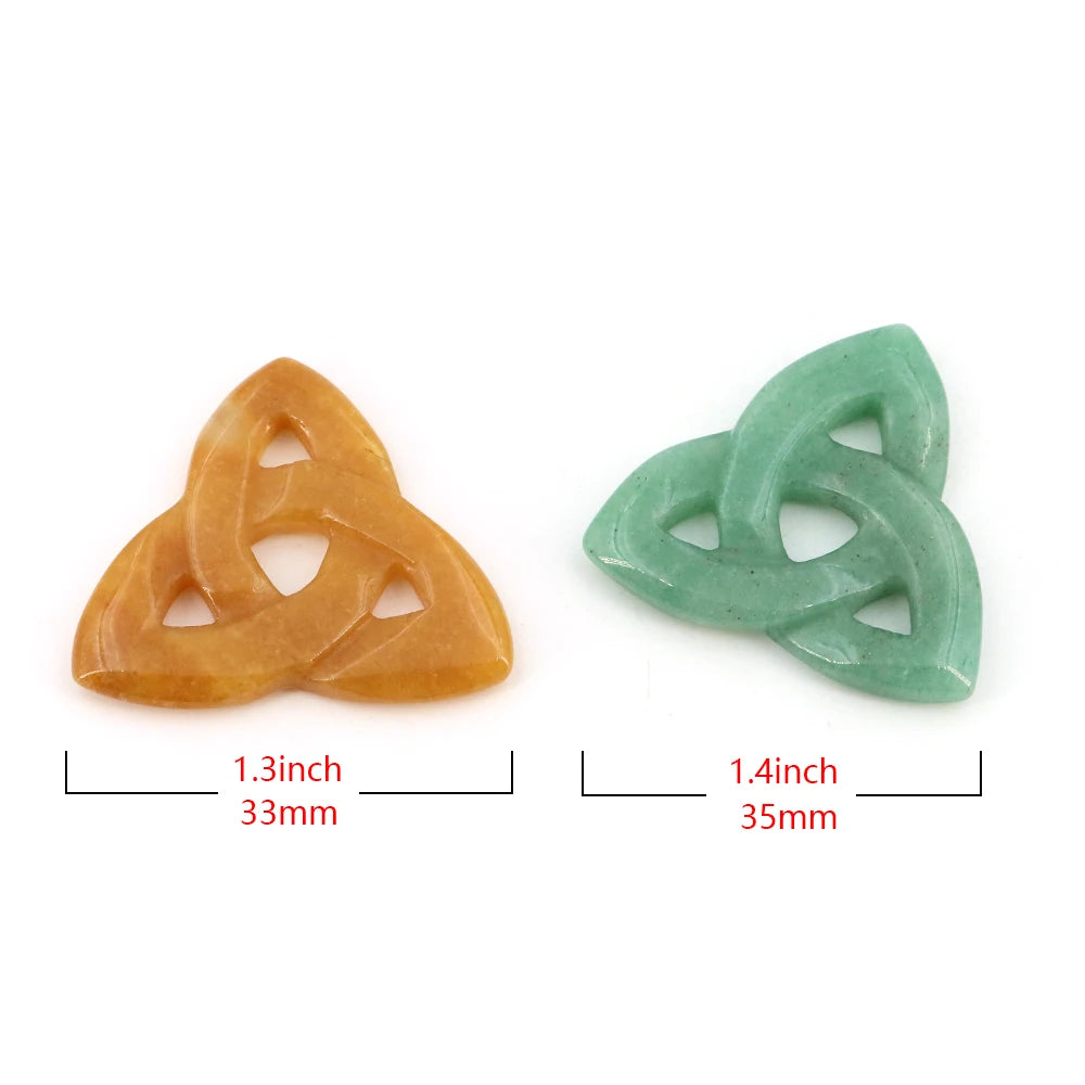 Natural Stone Celtic Knot Pendant Ornaments | Crystal Sets