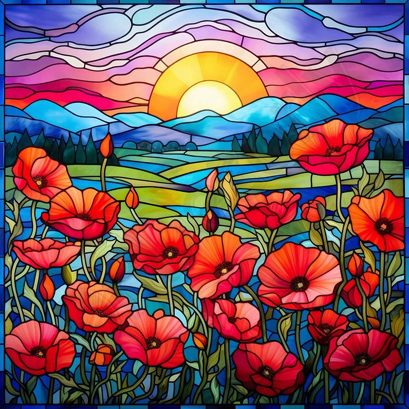 Cute Scenic Diamond Painting Kit | Full-Drill Round Diamonds