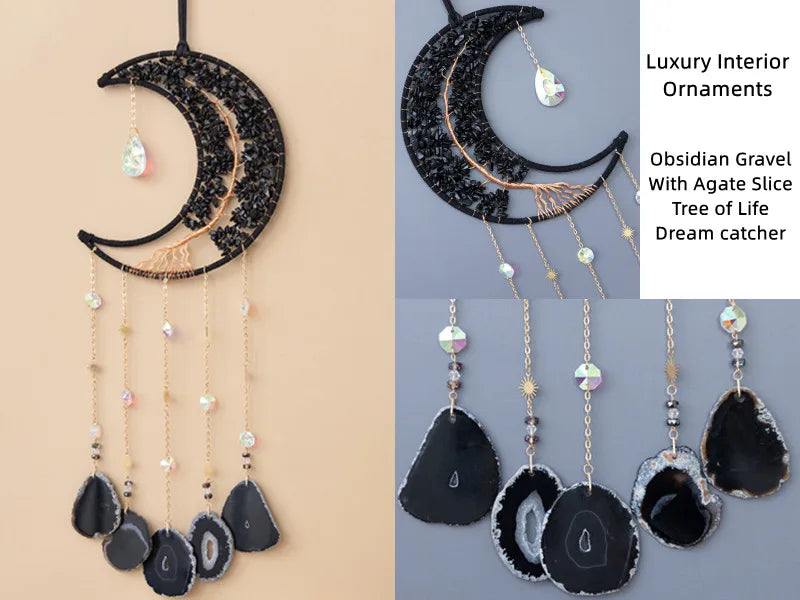 7 Chakra Crystal Tree of Life Hanging — Natural Gemstone Suncatcher