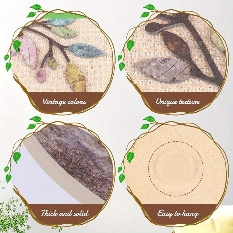 2pcs Boho Leaf Metal Wall Art - Vibrant Olive Branch Sculpture for Indoor/Outdoor Home Deco