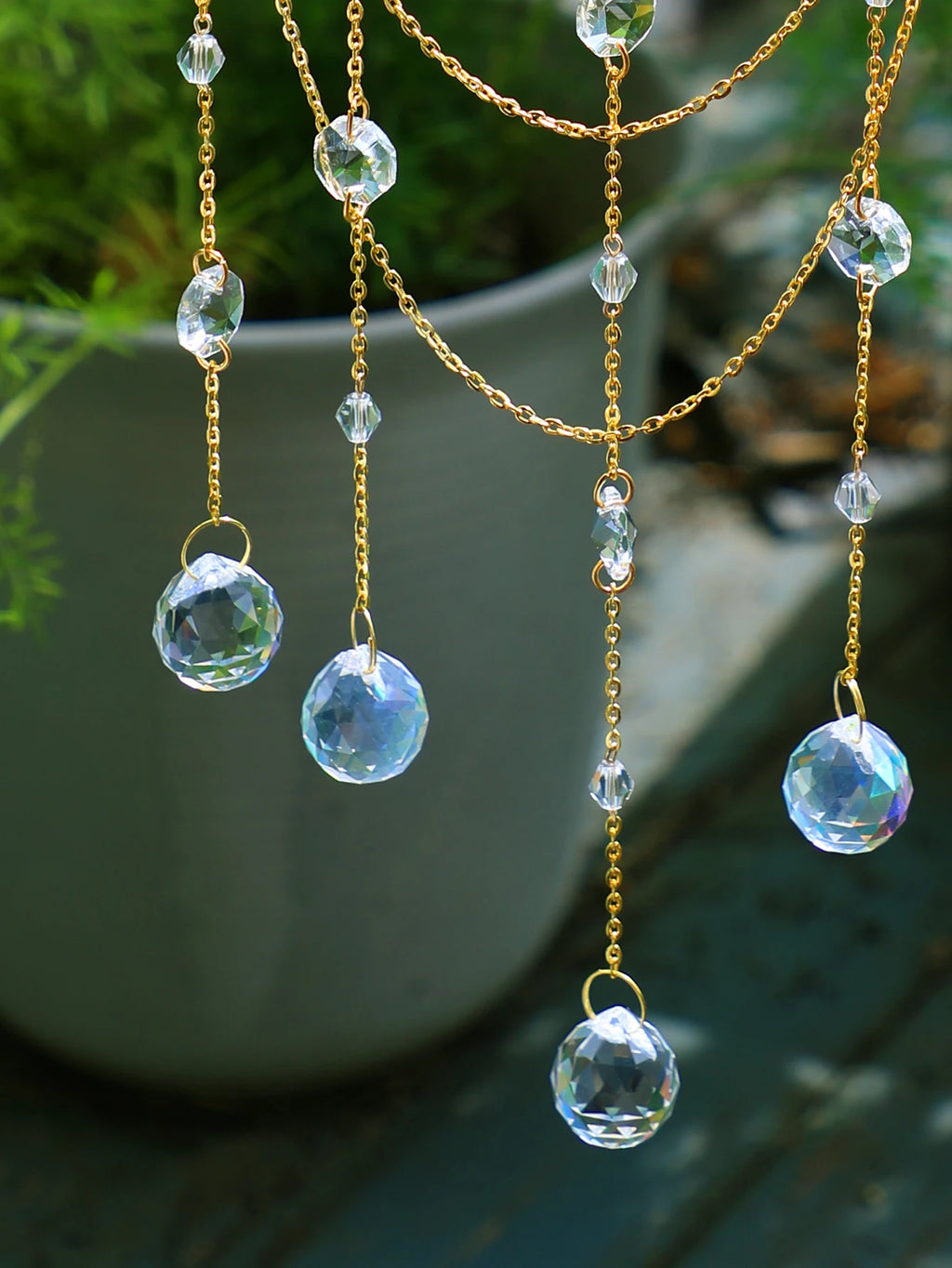 Moon Crystal Prism Suncatcher | Window Hanging
