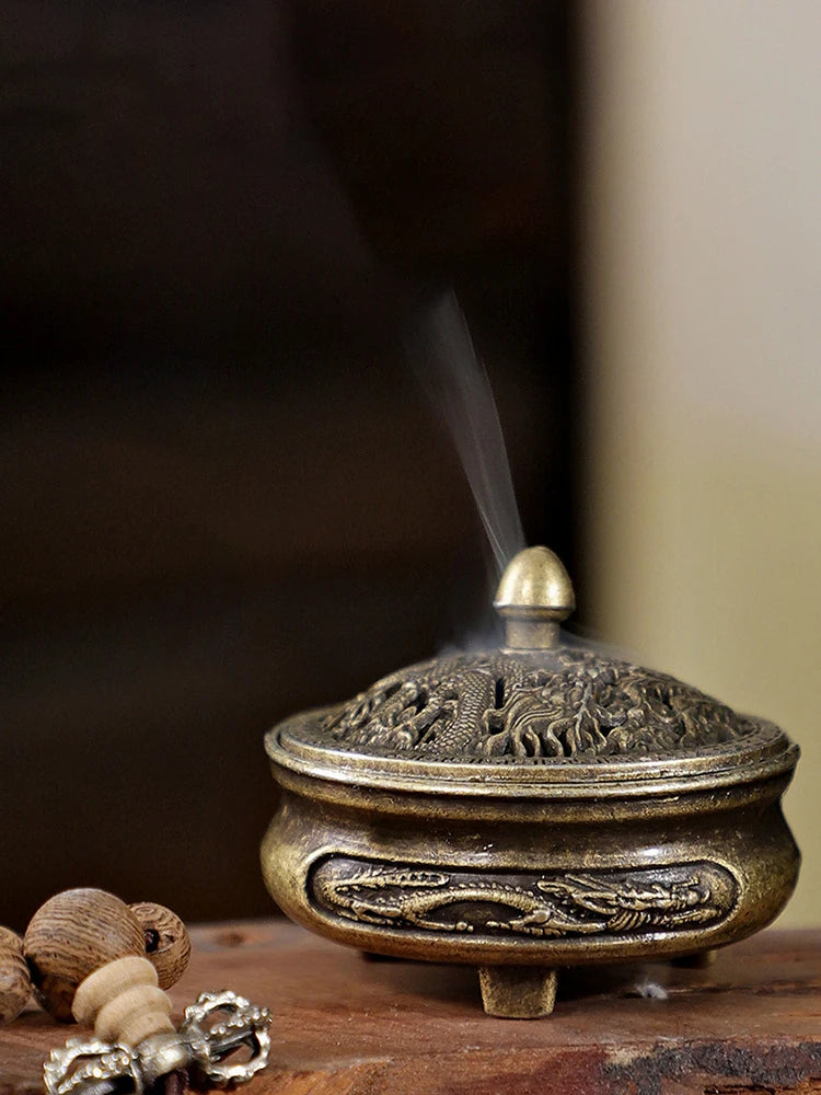 Antique Brass Pocket Incense Burner
