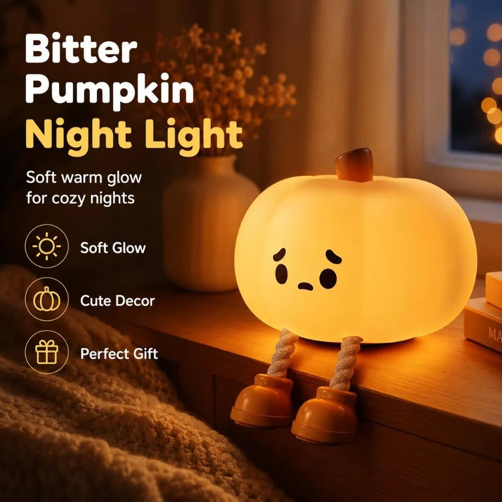 Pumpkin Night Light | Warm Glow & Spooky Personality