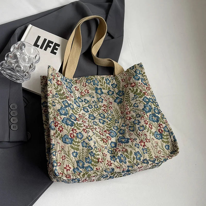 Oversized Canvas Tote Bag — Casual Commuter Shoulder Bag