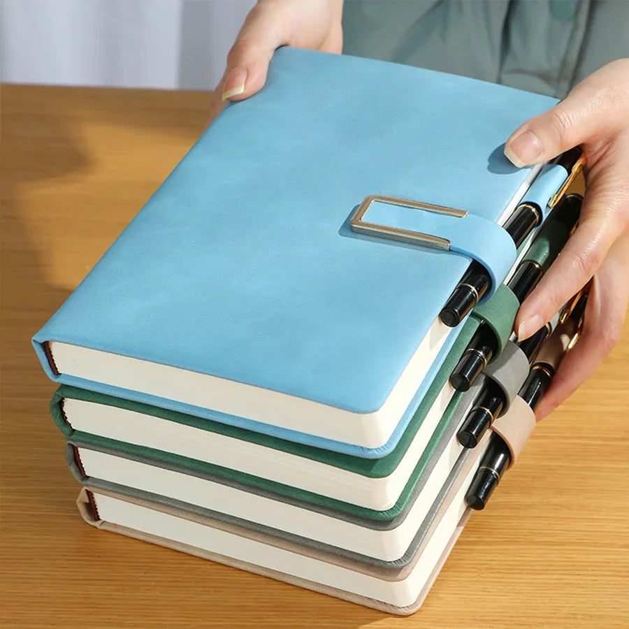 A5 Soft PU Leather Notebook | U-Buckle Closure Journal | 6 Colors