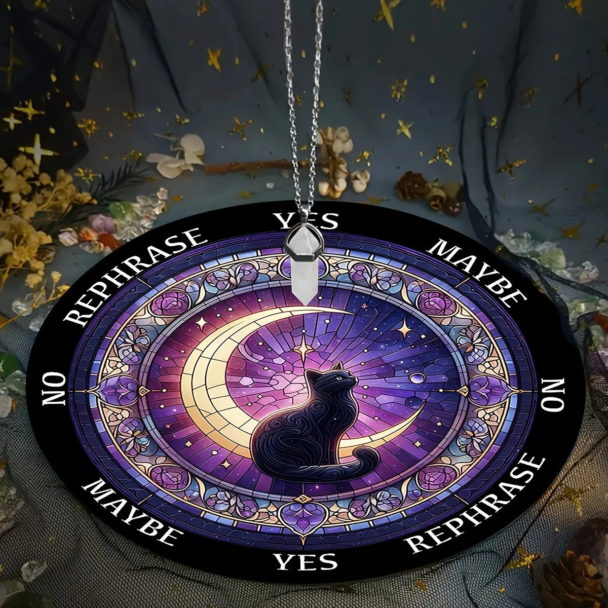 Black Cat Moon Pendulum Board