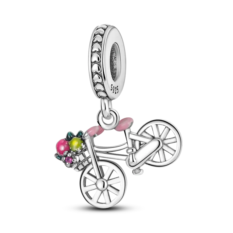 925 Sterling Silver Animal & Floral Charms for Bracelets – Cat, Sunflower & More