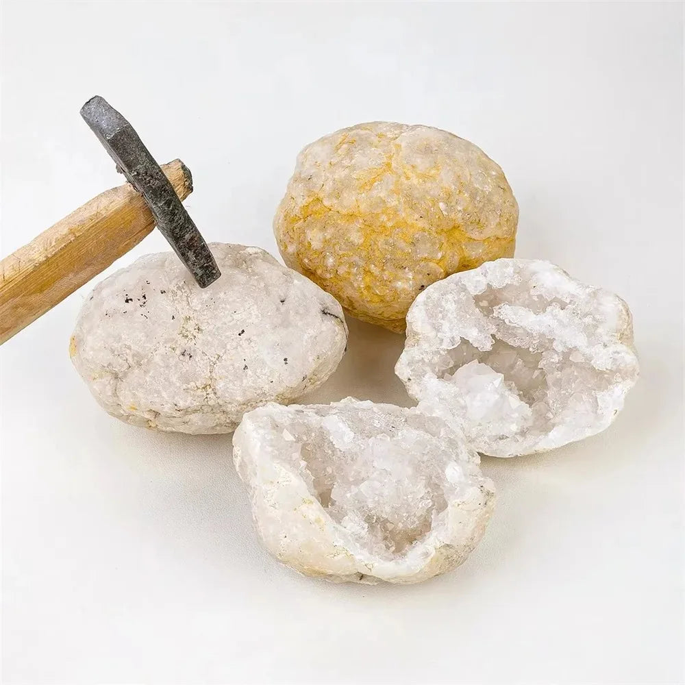 Natural Unopened Agate Geode | Raw Crystal Surprise — Break It Open!